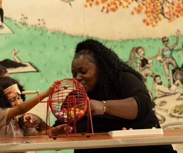 Lady playing Bingo