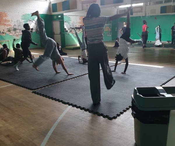 Kids exercising